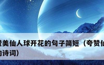 赞美仙人球开花的句子简短，夸赞仙人球开花的诗词