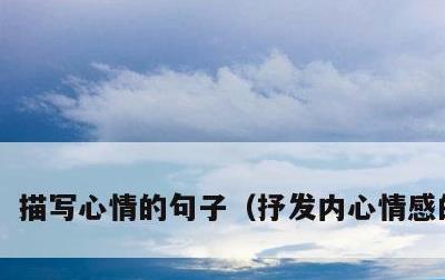 描写心情的句子，抒发内心情感的句子