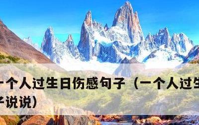 一个人过生日伤感句子，一个人过生日伤感句子说说
