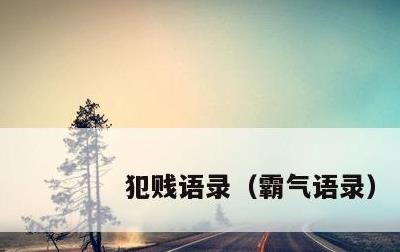 犯贱语录，霸气语录