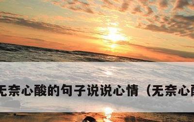 无奈心酸的句子说说心情，无奈心酸的诗句