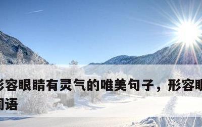 形容眼睛有灵气的唯美句子，形容眼睛有神的词语