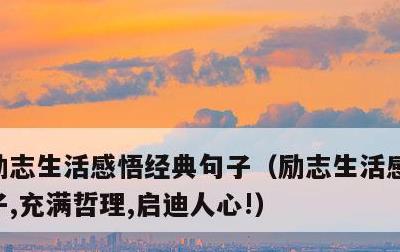 励志生活感悟经典句子，励志生活感悟经典句子,充满哲理,启迪人心!