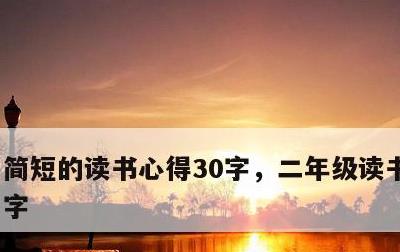 简短的读书心得30字，二年级读书心得50字