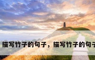 描写竹子的句子，描写竹子的句子和段落
