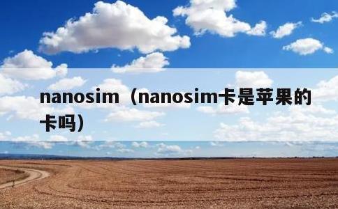 nanosim，nanosim卡是苹果的卡吗