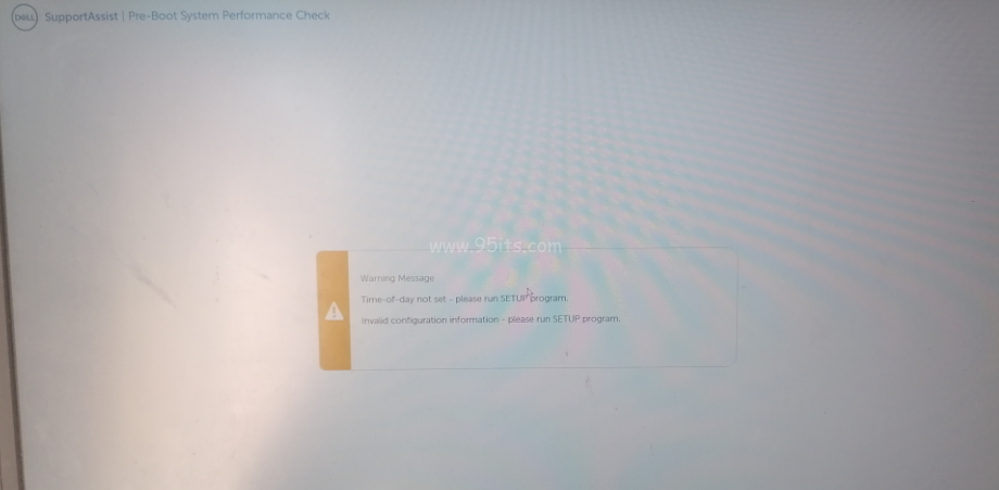 DELL电脑开机自检提示please run setup program