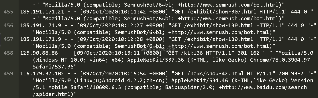 封禁SEMRUSHBOT,AHREFSBOT,MJ12BOT等垃圾蜘蛛爬虫方法